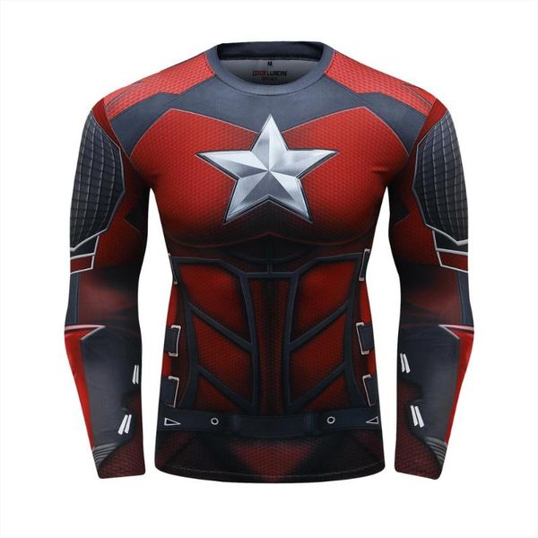 

2020 new rashguard running shirt men t shirt long sleeve compression gym t fitness sport male, Black;blue