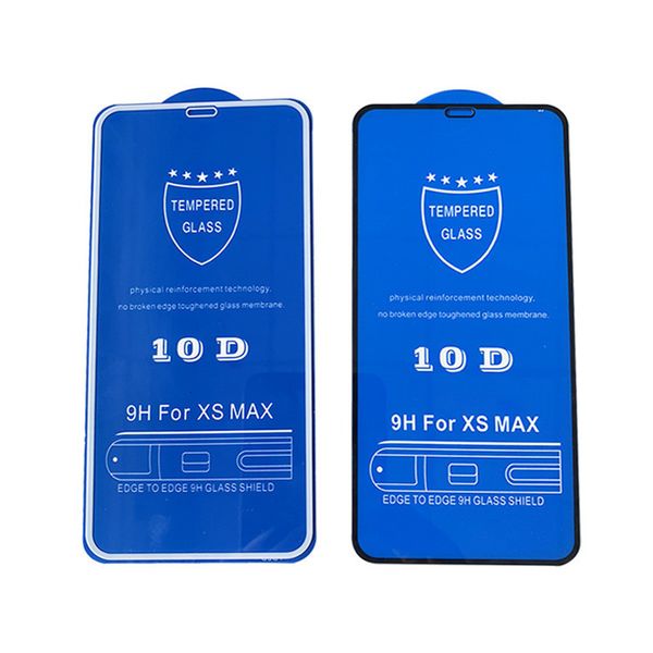 

10d full front tempered glass screen protector clear transparent film for iphone 11 x xr xs xs max 8 7 6 iphone tempered glass