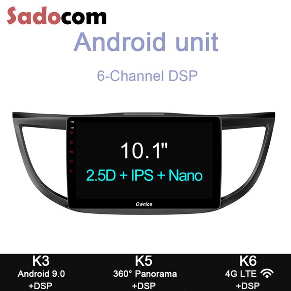 

10.1 " dsp ips android 9.0 для cr-v 2012-2016 автомобильный dvd-плеер gps карта 4g lte wifi bt rds autoradio dvr камера obd2 tpms tv