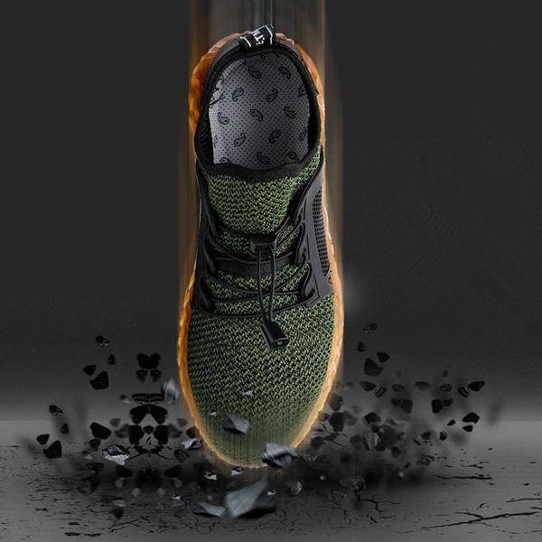 

new men steel toe cap safety shoes women work shoes outdoor breathable anti-slip steel puncture proof construction safety boots