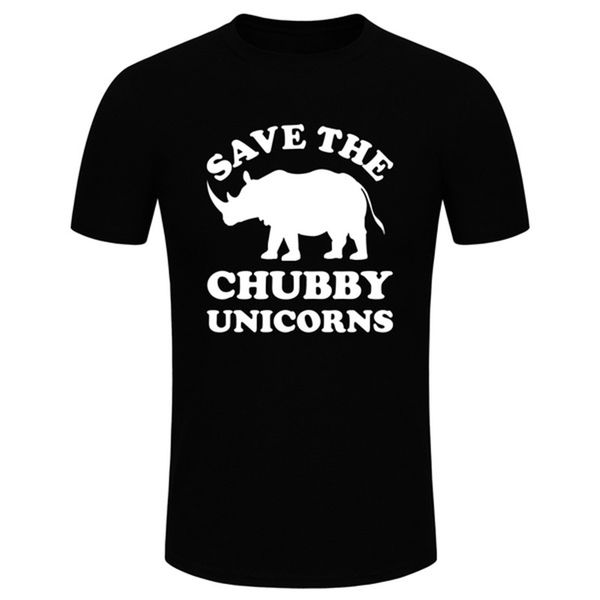 

mens designer summer t shirts fashion save the chubby unicorns black print cotton mens designer t shirt short sleeve s-3xl, White;black
