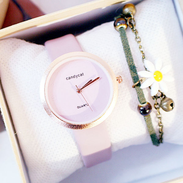 

retro simple women watches casual quartz wrist watch multicolor leather band new strap watch female clock orologio, Slivery;brown