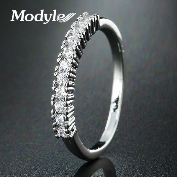 

modyle luxury full zircon rings for women white gold color jewelry promise wedding anel statement anillos wholesale, Slivery;golden