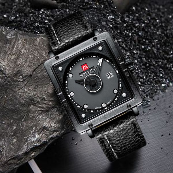 

megalith men's brand watches fashion creative big dial sport watch waterproof quartz wrist watch for men clock male relogio, Slivery;brown