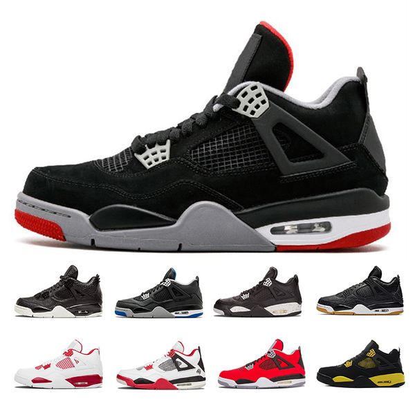 

2019 4s Bred White Cement Cactus Jack Toro Bravo Basketball Shoes Men Trainers 4 Tattoo Fire Red Cool Grey Designer Sneakers Size 36-47