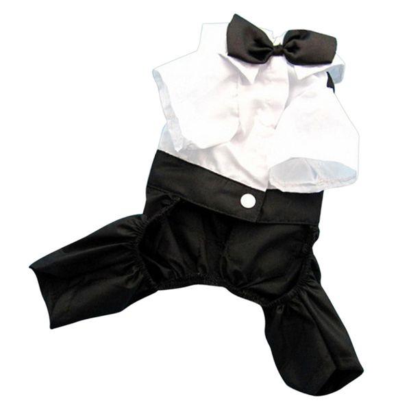 

dog costumes shirt suit tuxedo wedding party clothes with bow tie pet coat dress skirt apparel outfit