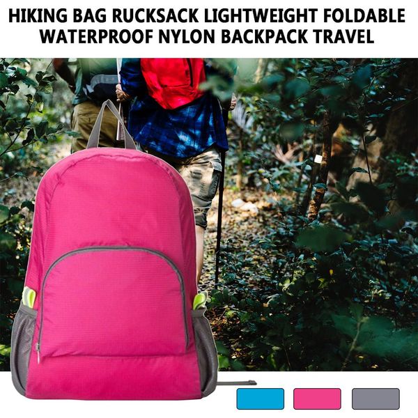

hiking bag rucksack lightweight foldable waterproof nylon women men skin pack backpack travel outdoor sports camping