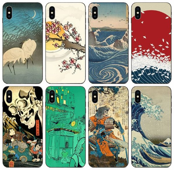 

[tongtrade] retro vintage japanese art paintings case for iphone x xs max 11 pro 8 7 6s 5s galaxy j7 huawei mate 20 pro htc desire 530 case