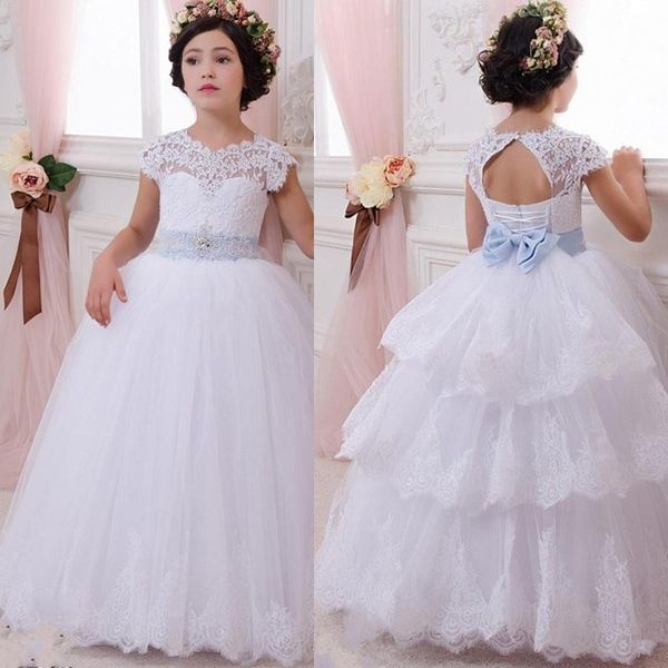 

flower girl dresses for weddings tiered first communion dresses for girls tulle party gowns, Red;yellow