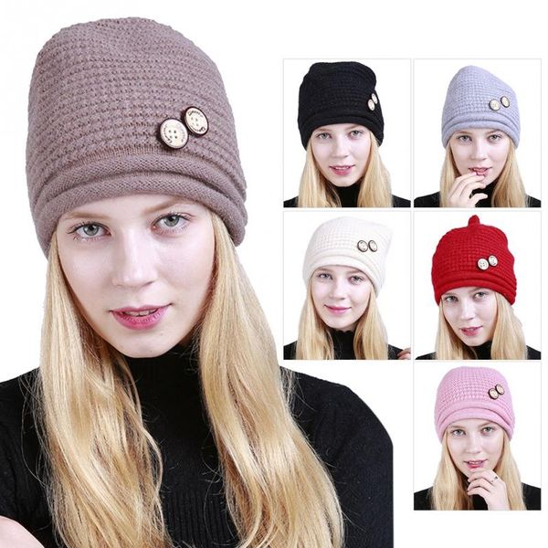 

fashion women knitted hat outdoor warm ski cap beanie hat soft cotton stretch winter, Blue;gray