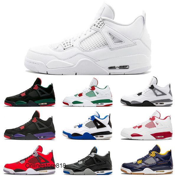 

black white pizzeria 4 4s men basketball shoes raptors royalty pure money cactus jack fire red bred blue mens sprots shoe sneakers ale