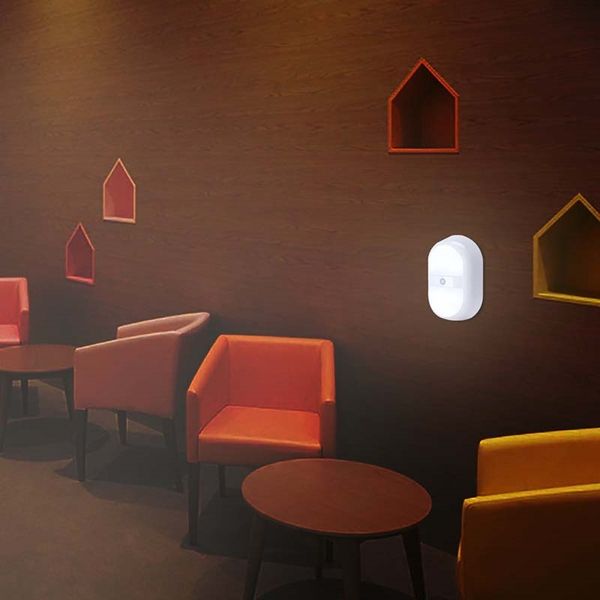 

night light with motion detector lamp led night wall with reason pir car angle spread 120 degree - white wall clocks