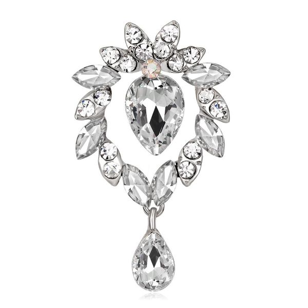 

новые модных аксессуары кристалла кулон брошь сплав стекла брошь оптовый, Gray