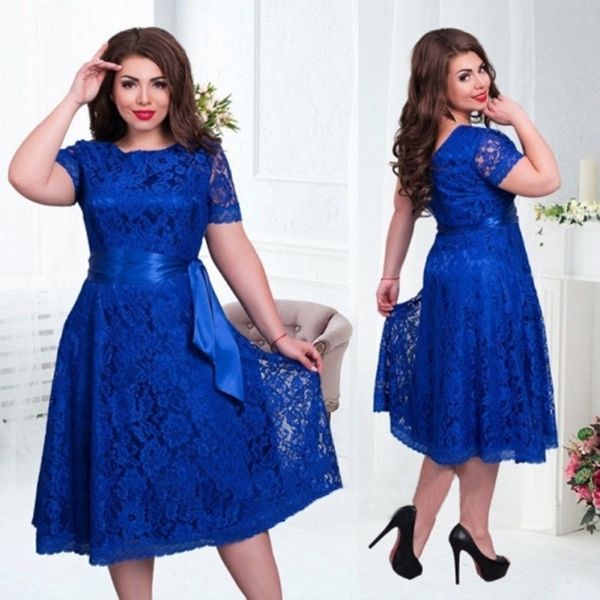 

женщина одежда женщина платья twill лето женщин платье плюс размер 6xl кружева элегантная леди платье с коротким рукавом повседневная up раз, Black;gray
