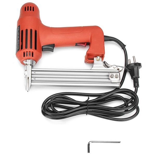

gtbl electric nailer 10-30mm 220v 1800w straight nail staple woodworking tool light weight portable 60/min firing speed rate eu