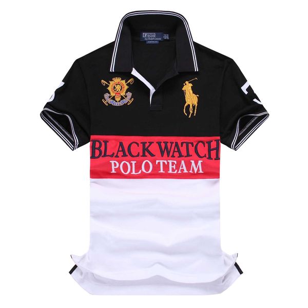 

ralph mens lauren brand polo designer t-shirt luxury pony embroidery polo fashion trend short sleeve casual wild t-shirtselling, White;black