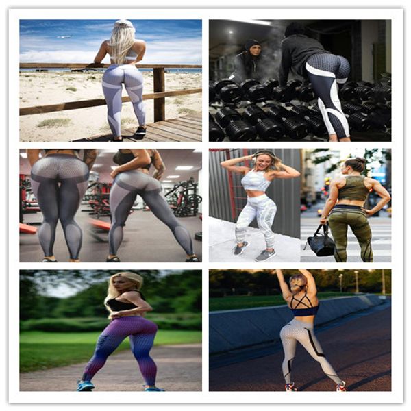 Leggings slim da yoga per fitness da donna, stampa a nido d'ape, pantaloni da bodybuilding da palestra push-up, pantaloni casual a righe patchwork bianche nere