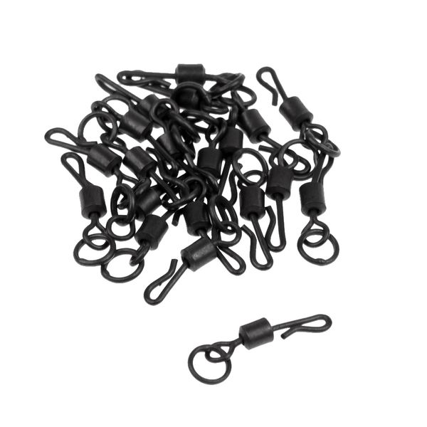 

20шт рыбалка вертлюги q-образный quick change вертлюги карп rigs matte black 8 #