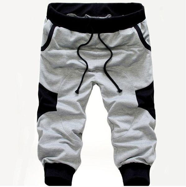 

new men's 3/4 knee casual baggy harem pants rope trousers fashion s-xxl size drop free, Black