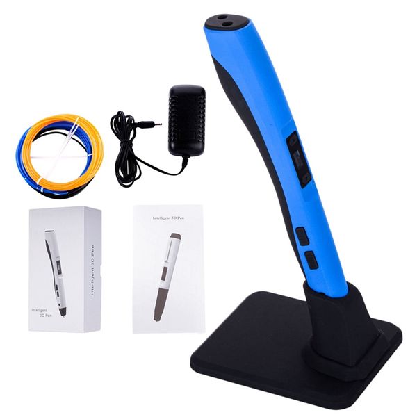 

f20 3d pen scribble pen pla abs filament 3d printer birthday gift 8 speeds lapiz printing for school gadget, Black;red