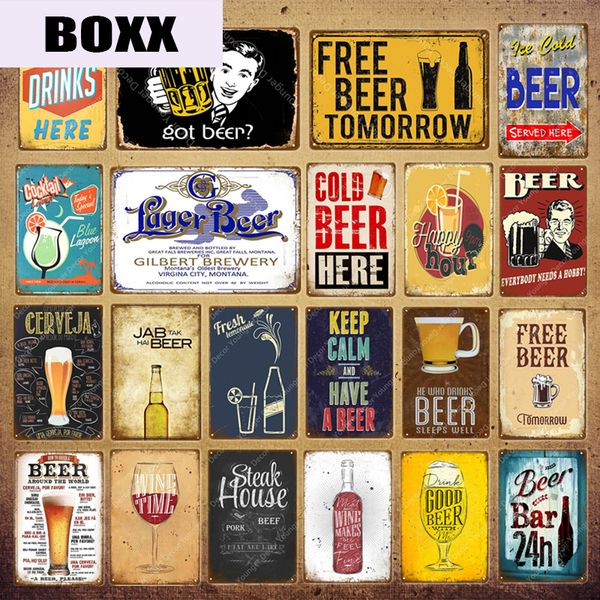 

холодное пиво металлический плакат коктейль винный бар декор старинные металлические вывески паб клуб отель арт подарок главная настенная ро