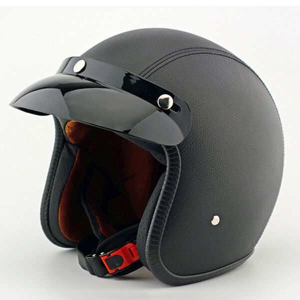 

dot retro motorcycle helmets black half face helmet chopper cruiser biker abs s/m/l/xl winter motor helmet