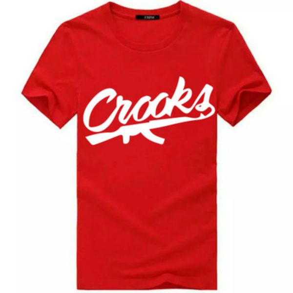 

crooks and castles t shirts men short sleeve cotton fashion man t-shirt crooks letter male t shirt tee shirt size s-3xl, White;black
