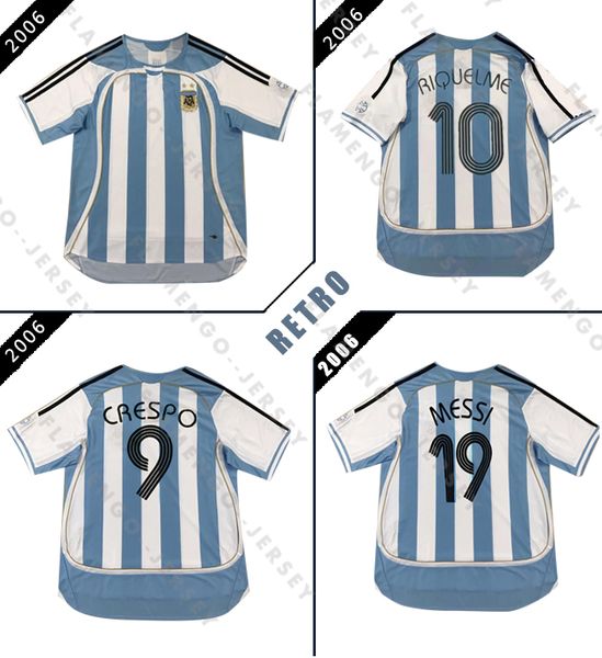 

argentina retro 2006 maradona messi riquelme crespo tevez soccer uniform kits soccer jerseys thai quality thailand quality football shirts, Black;yellow