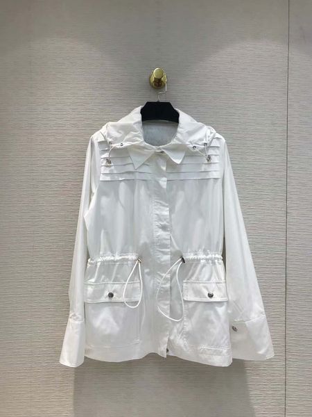 

new 2019 autumn women's hooded trench coat chic elegant caot a561, Tan;black