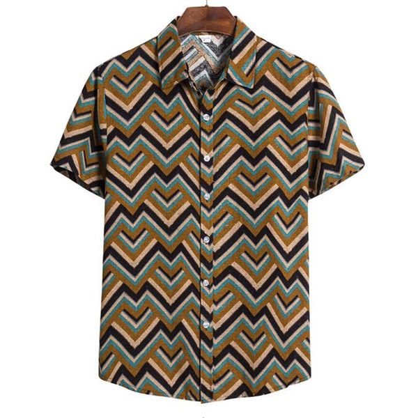 

summer men's shirts ethnic style vintage printing short sleeve loose stand collar casual dress shirts men camisa masculina, White;black