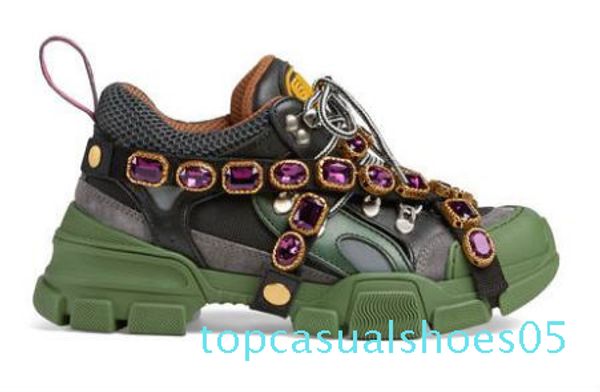 

2019 flashtrek sneaker with removable crystals oversize design outdoor hiking sneaker boots men shoes leather sneakers platform t05, Black