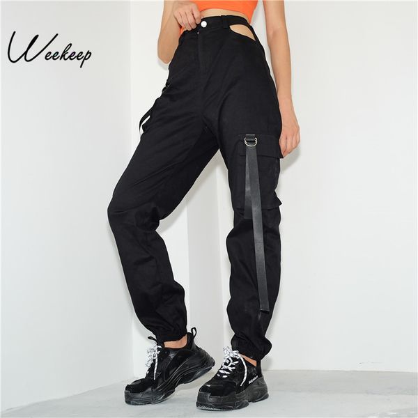 Compre Weekeep Mujeres Negro Pantalones De Lapiz De Cintura Alta