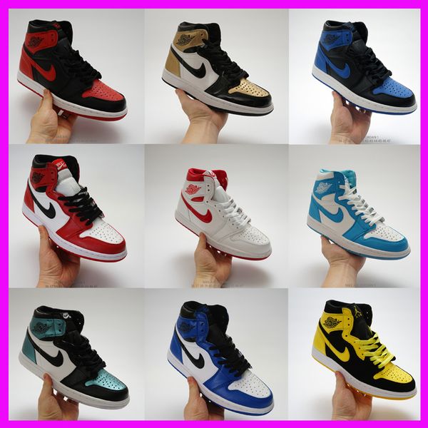 

brand men basketball shoes 1 1s women fashion designer sneakers j1 sports trainers retro white black red orange green yellow