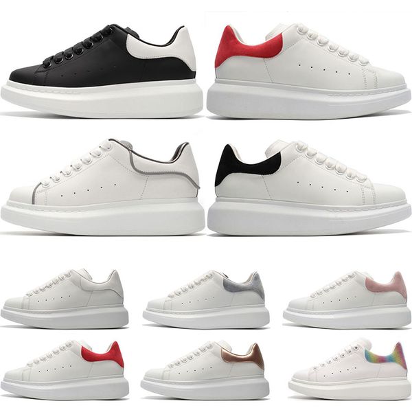 

Дизайнер 3M reclective роскошные белые кожаные повседневная обувь для девочек женщины