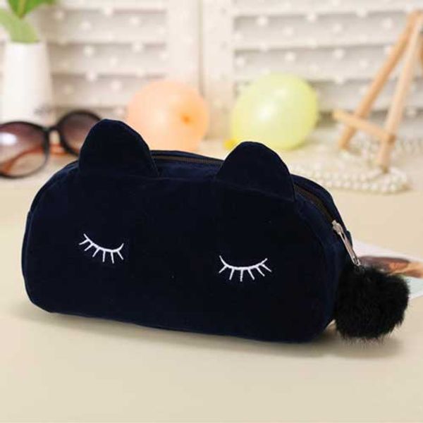 

cute cat lady hairball zipper cosmetic bag pouch travel toiletry storage bag pouch women trip makeup bag