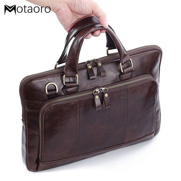 

2020 leather bags men briefcase for lapwith leather casual business male messenger bag big handbag maleta ferramenta bolsas