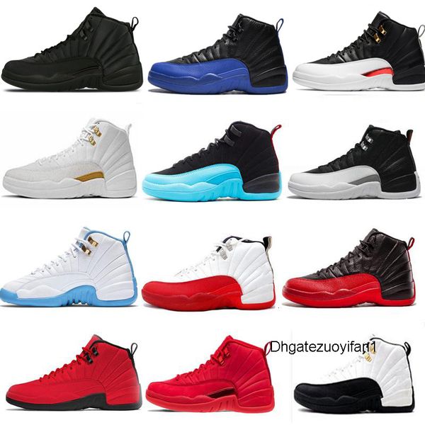 

new reverse taxi wntr basketball shoes 12 12s mens game royal playoffs blue gym red black white dark grey sneaker trainers size 7-13