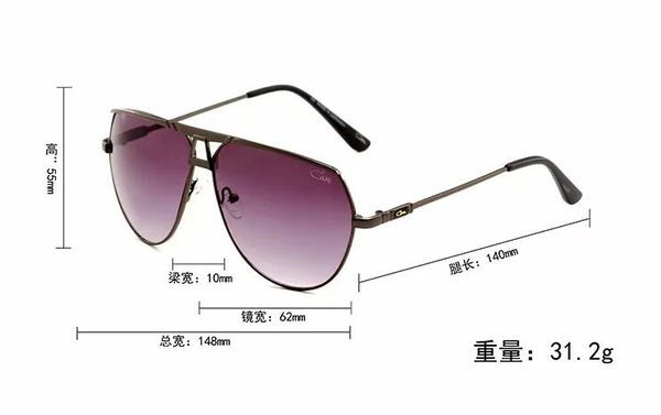 

2018quality glass lens 62mm brand designer fashion men women plank frame coating sunglasses sport vintage sun glasses with, Black