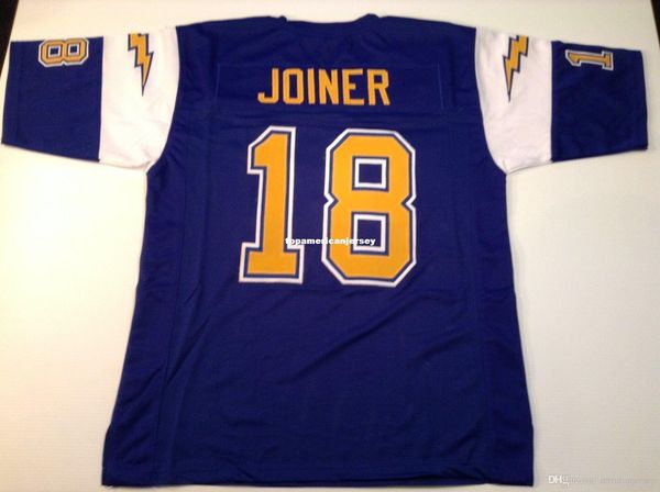 

retro custom sewn stitched #18 charlie joiner blue mitchell & ness jersey s-5xl,6xl men's football jerseys rugby, Black;blue