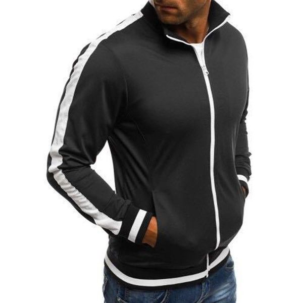 

zogaa 2019 men thin sports jacket coat casual quick dry slim baseball jacket streetwear hiking outdoor camping coats men jackets, Black;brown