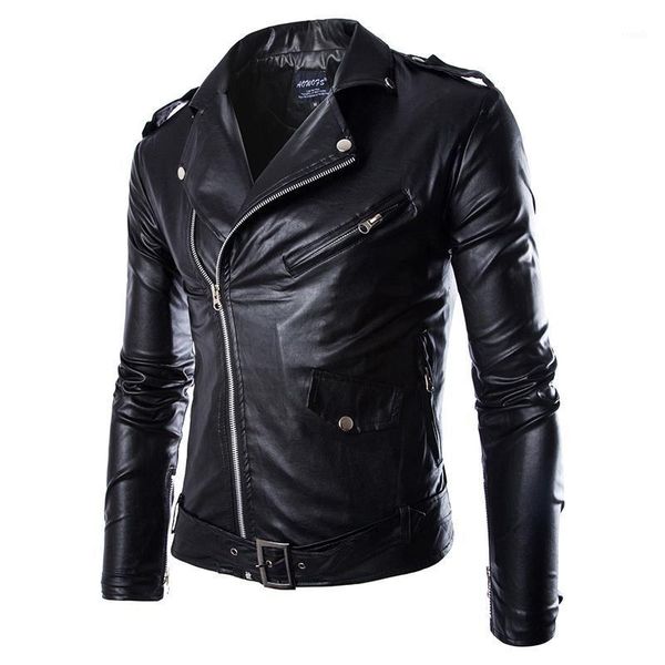 

men fashion pu leather jacket spring autumn new british style men leather jacket motorcycle jacket male coat black brown m-3xl1