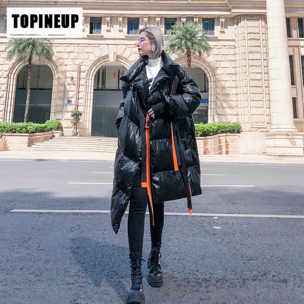 

casual letter print irregular women's parka jacket 2018 winter warm cotton parka jacket coat harajuku streetwear, Black
