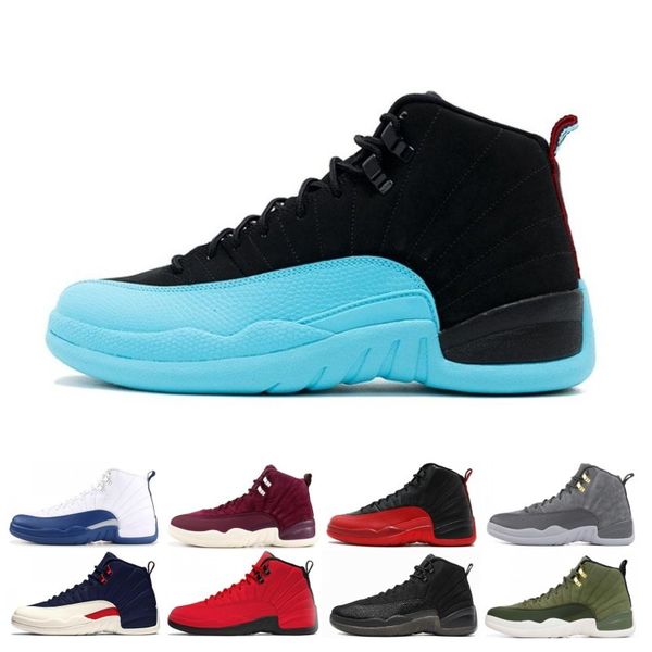 

Hot 12 12s men Basketball Shoes Sneakers black white Taxi Gym red gamma blue 12 12s mens sports shoes size 7-13