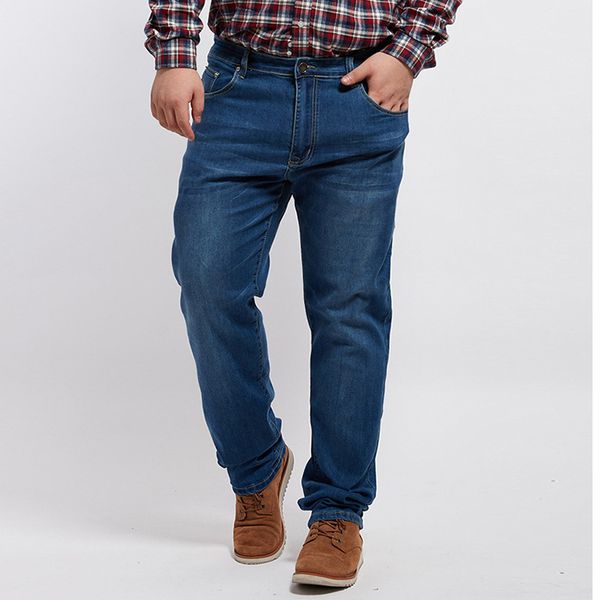 

spring and autumn big size jeans, Blue