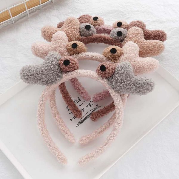 

милые животные плюшевые большие глаза обруч для волос женский волос группа клип корейский головной убор детские аксессуары головной убор юве, Slivery;white