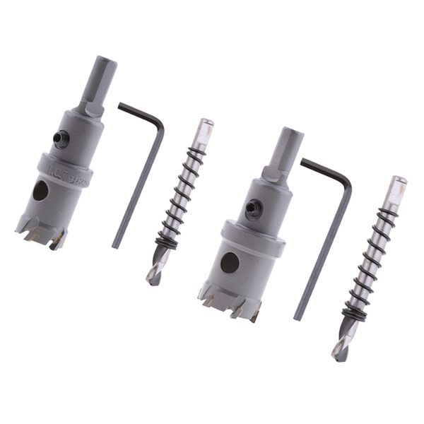 

2pcs carbide tip tool steel drill bit metal cutter hole saw 22mm+26mm reamer