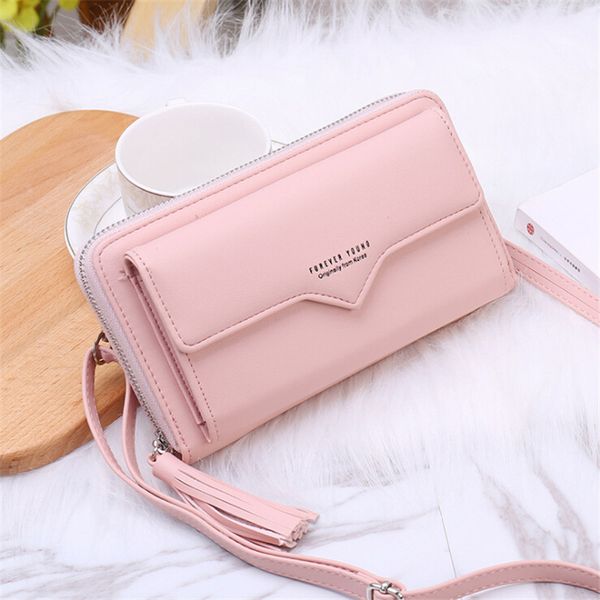 

fashion long shoulder bag woman new female wallet pu leather ladies coin purses card holder women phone bags