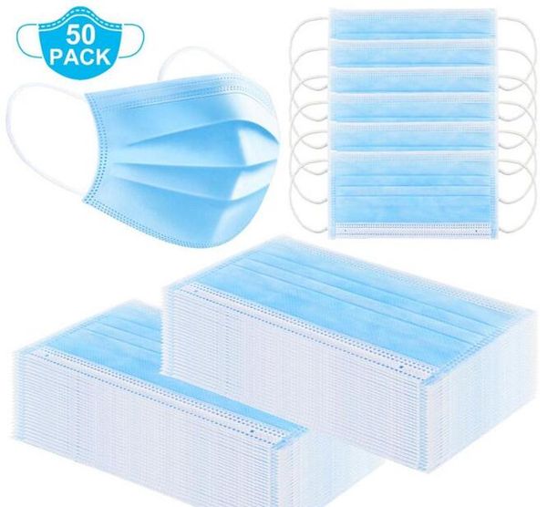 

face mask wholesale ;disposable face masks 3 layer ear-loop dust mouth masks cover 3-ply non-woven disposable dust mask soft breathable outd