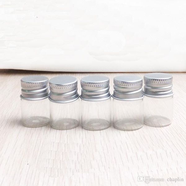 

5ml clear glass bottles message wishing candy makeup cosmetic sample bottles jar essential oils vial container with aluminium screw cap