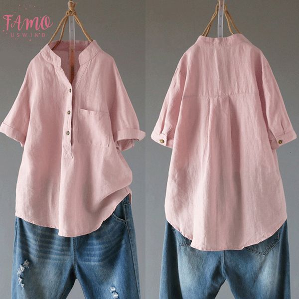 

down button shirts 2019 zanzea womens blouses female casual v neck tunic chemise tees summer blusas plus size, White